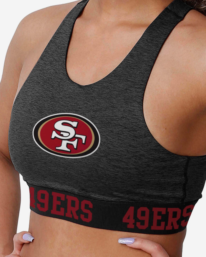 San Francisco 49ers Womens Team Color Static Sports Bra FOCO - FOCO.com