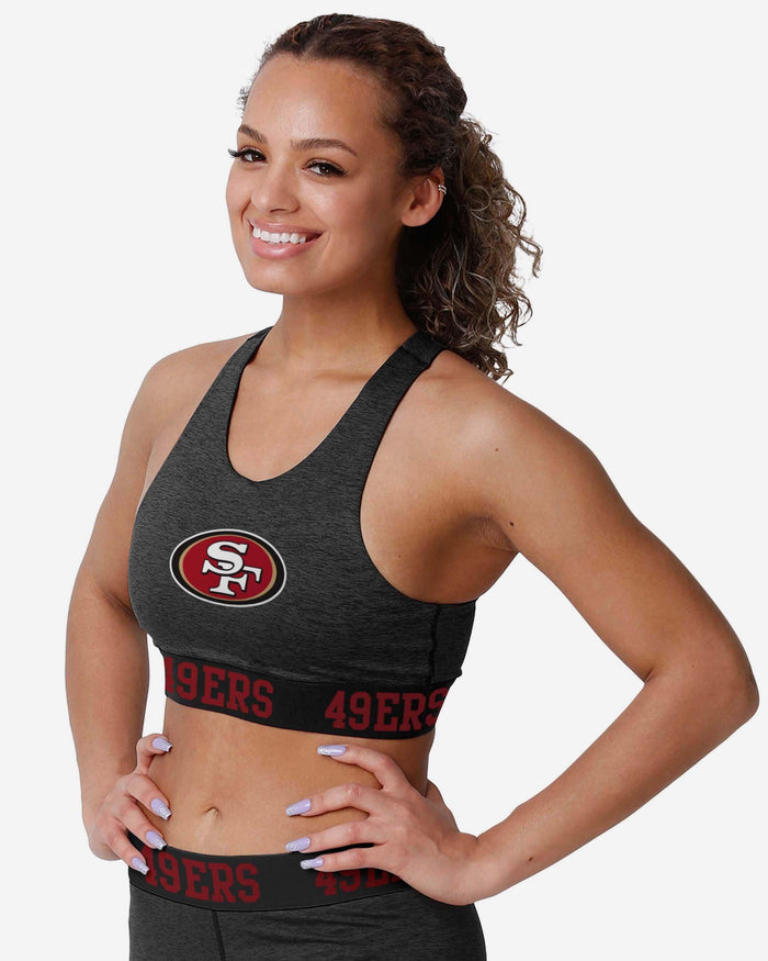 San Francisco 49ers Womens Team Color Static Sports Bra FOCO S - FOCO.com