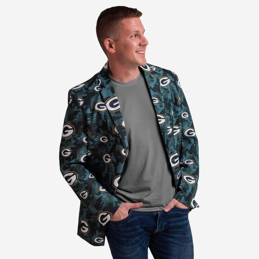 Green Bay Packers Digital Camo Suit Jacket FOCO 42 - FOCO.com