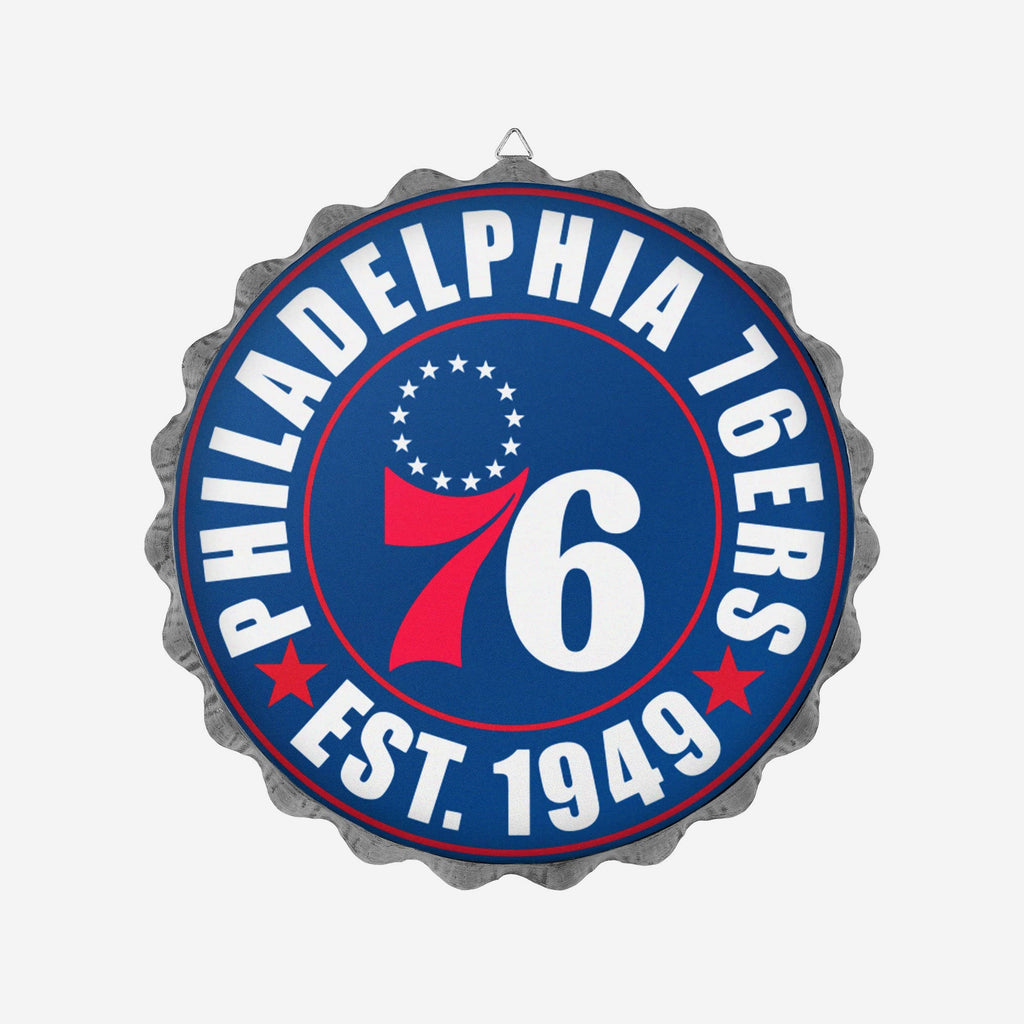 Philadelphia 76ers Bottle Cap Wall Sign FOCO - FOCO.com