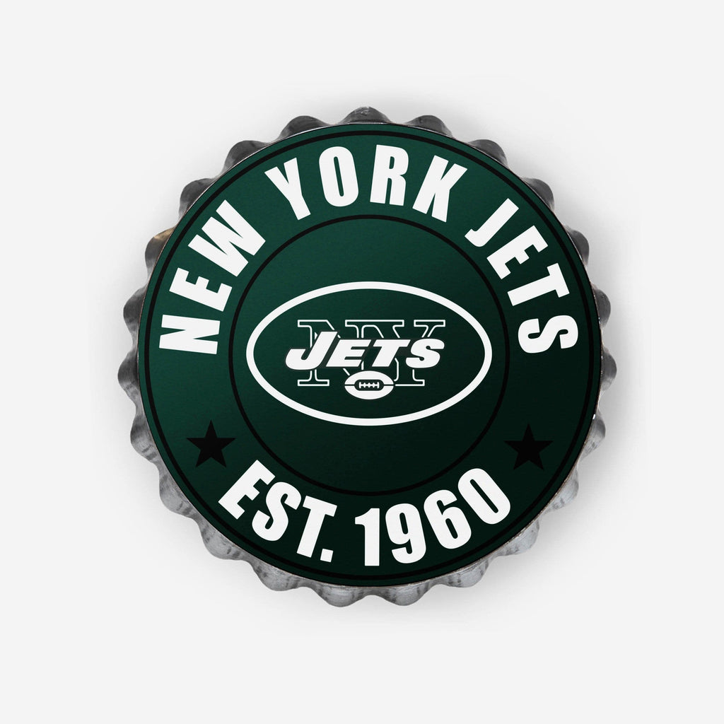 New York Jets Bottle Cap Wall Sign FOCO - FOCO.com