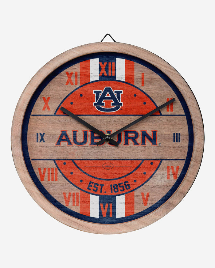 Auburn Tigers Barrel Wall Clock FOCO - FOCO.com