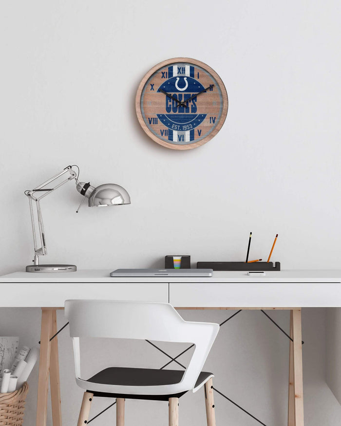 Indianapolis Colts Barrel Wall Clock FOCO - FOCO.com