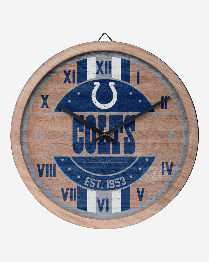 Indianapolis Colts Barrel Wall Clock FOCO - FOCO.com