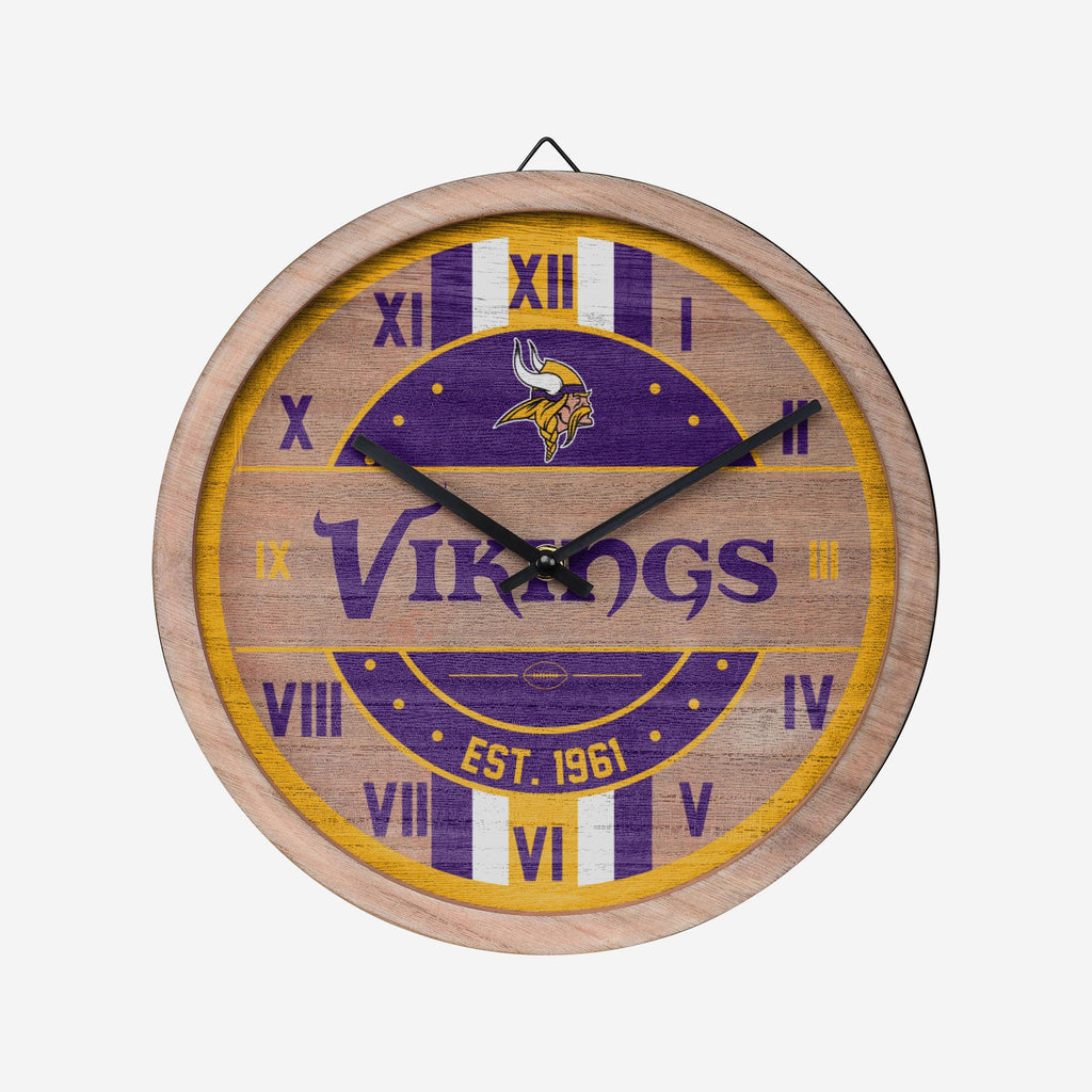 Minnesota Vikings Barrel Wall Clock FOCO