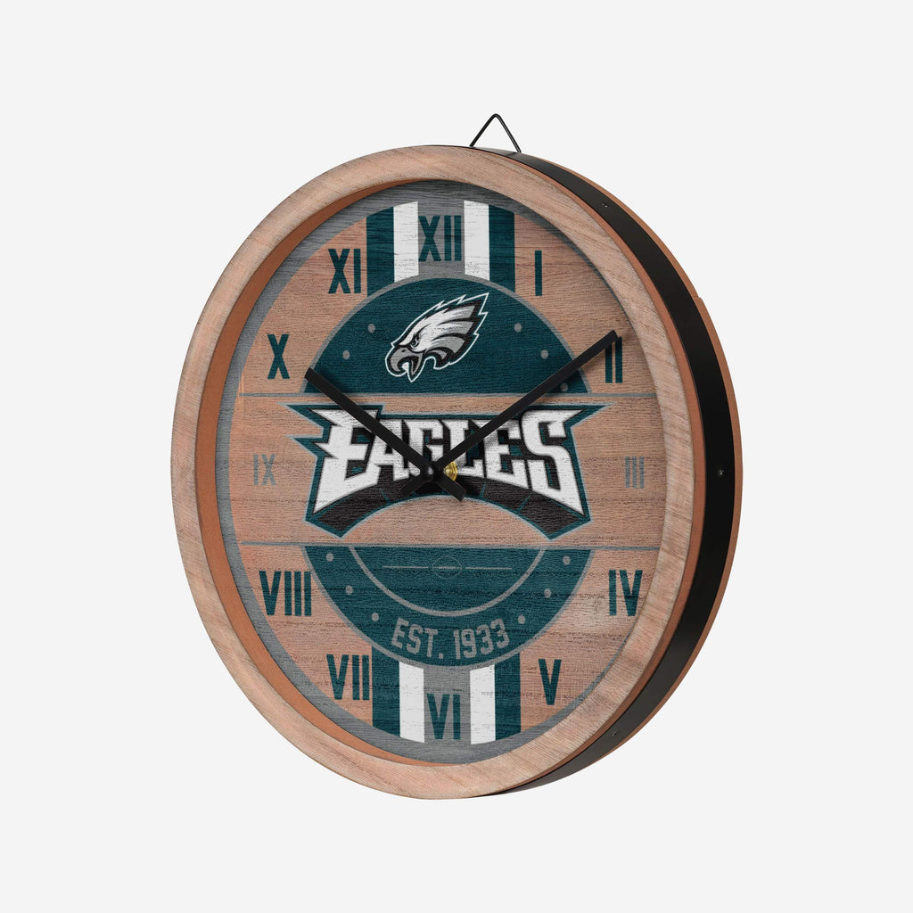 Philadelphia Eagles Barrel Wall Clock FOCO