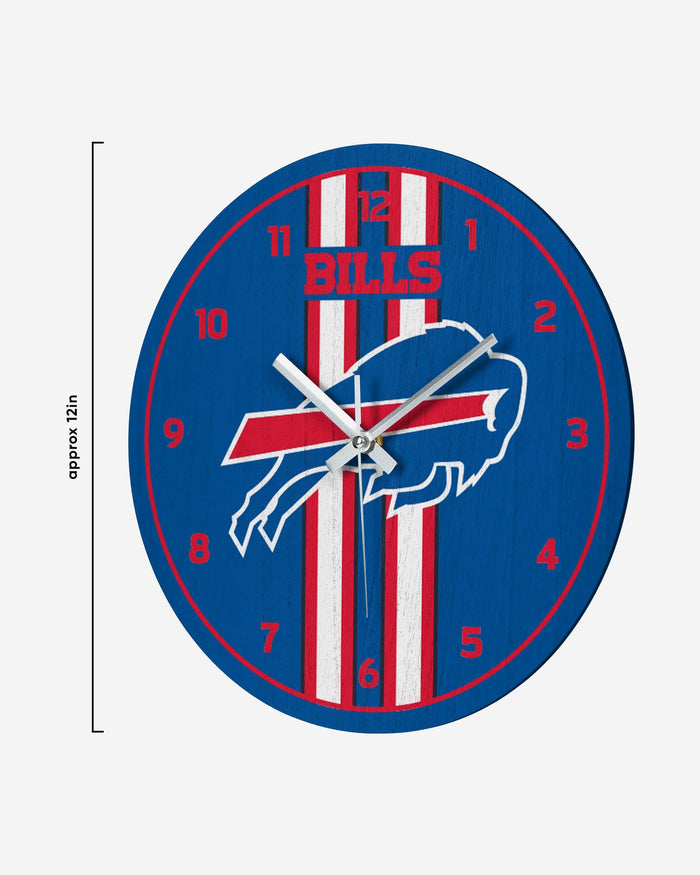 Buffalo Bills Team Stripe Clock FOCO - FOCO.com