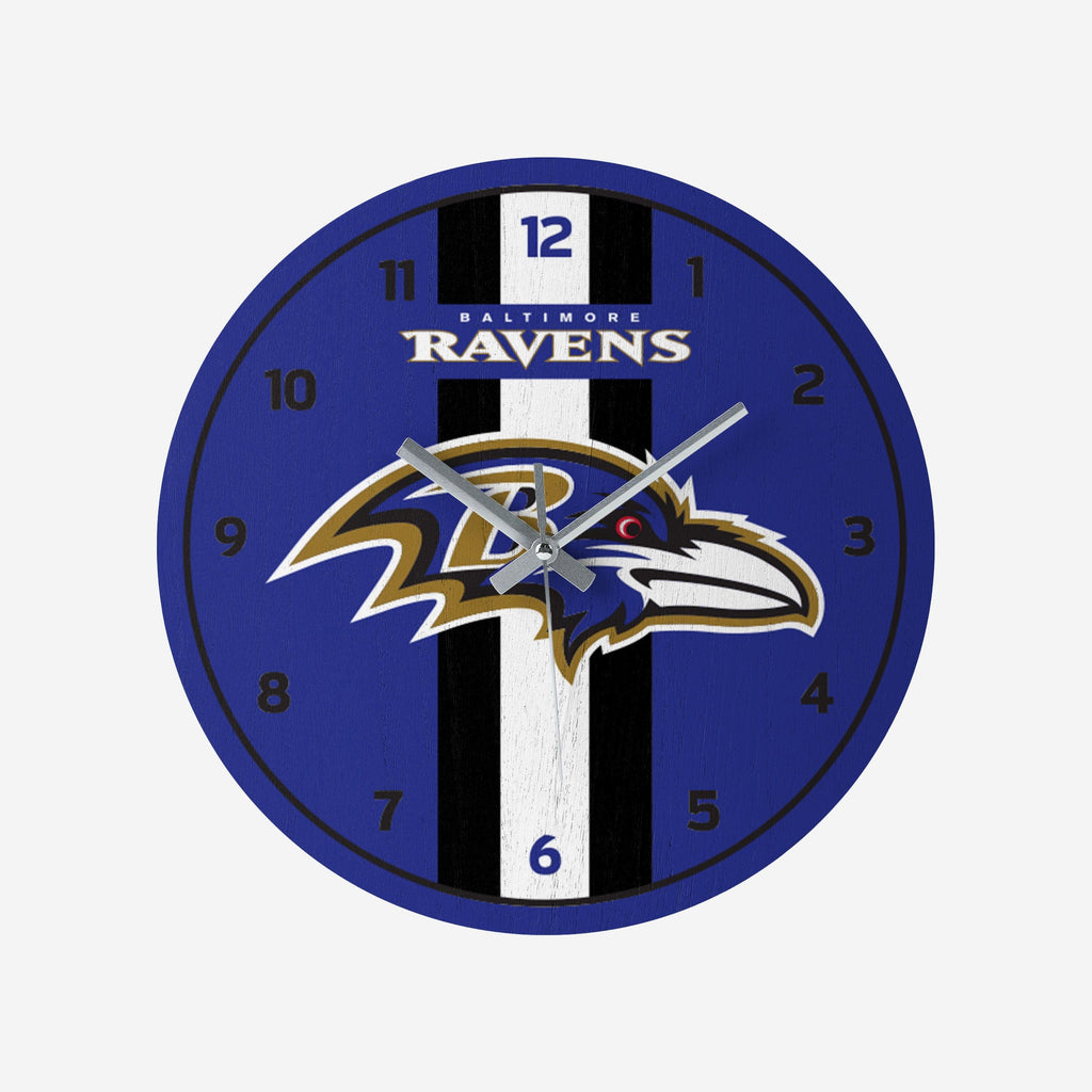 Baltimore Ravens Team Stripe Clock FOCO - FOCO.com