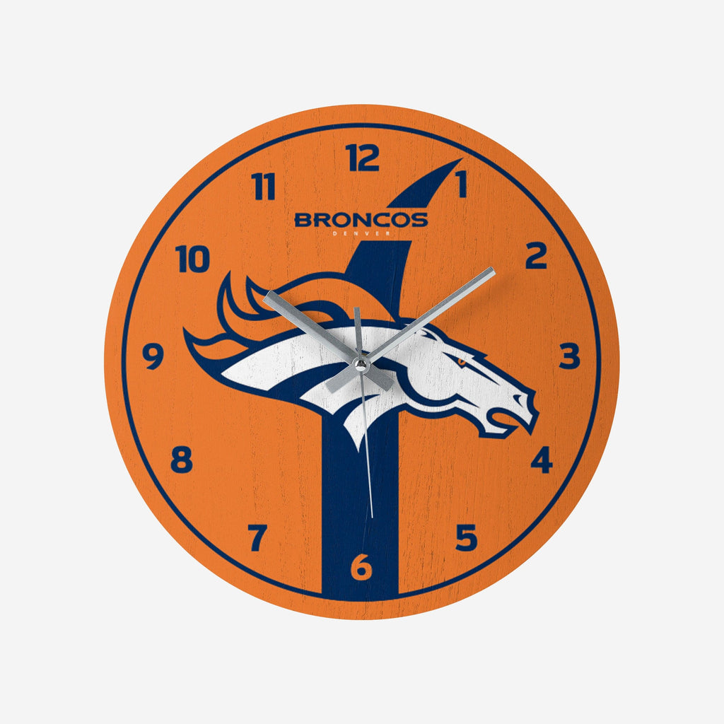 Denver Broncos Team Stripe Clock FOCO - FOCO.com