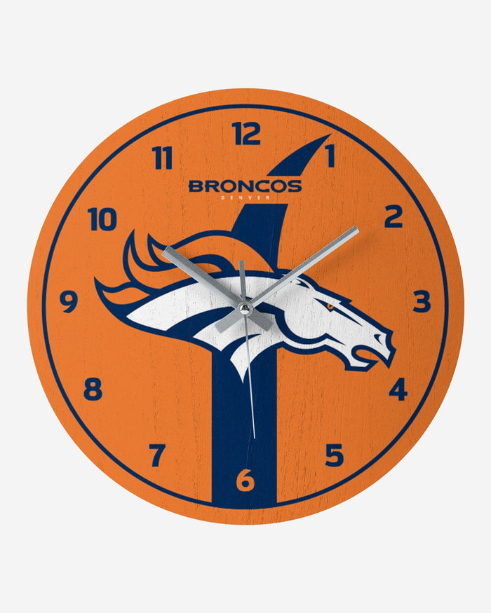 Denver Broncos Team Stripe Clock FOCO - FOCO.com