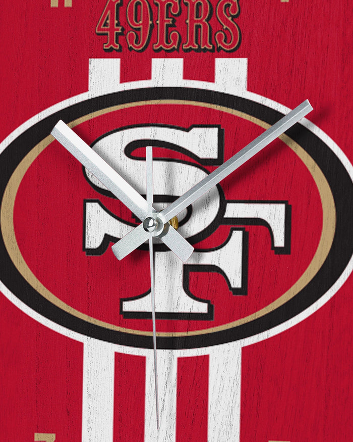 San Francisco 49ers Team Stripe Clock FOCO - FOCO.com