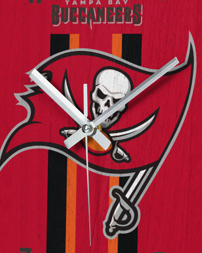 Tampa Bay Buccaneers Team Stripe Clock FOCO - FOCO.com