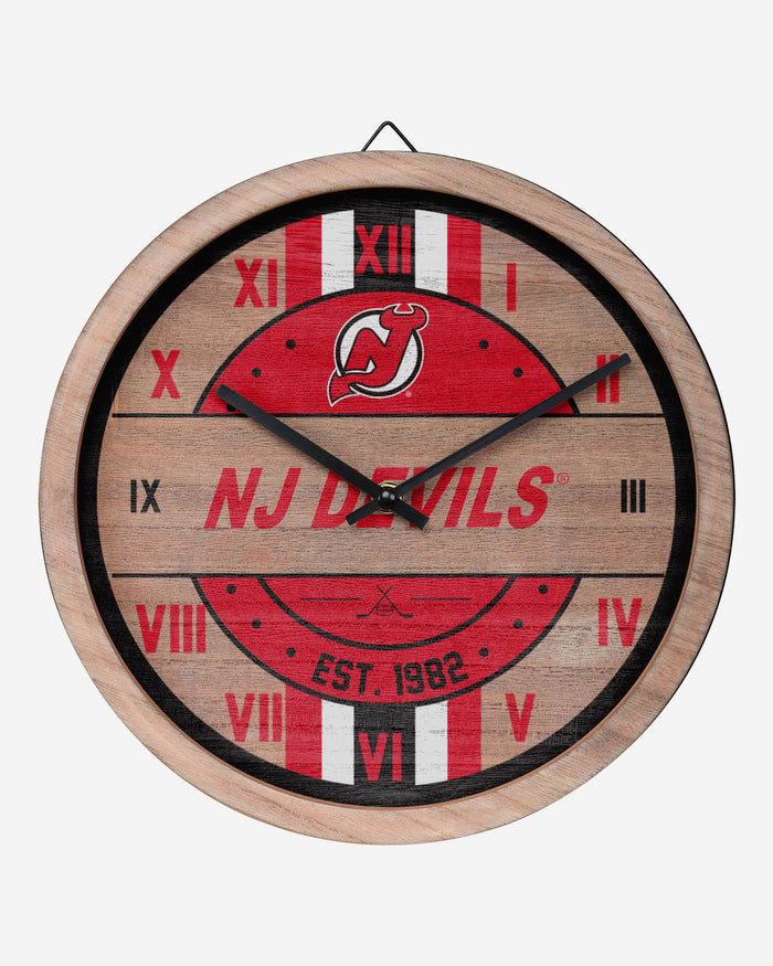 New Jersey Devils Barrel Wall Clock FOCO - FOCO.com