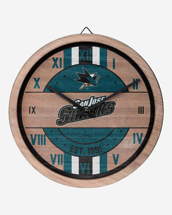 San Jose Sharks Barrel Wall Clock FOCO - FOCO.com