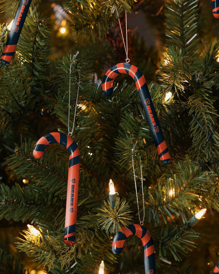 Chicago Bears 12 Pack Candy Cane Ornament Set FOCO - FOCO.com