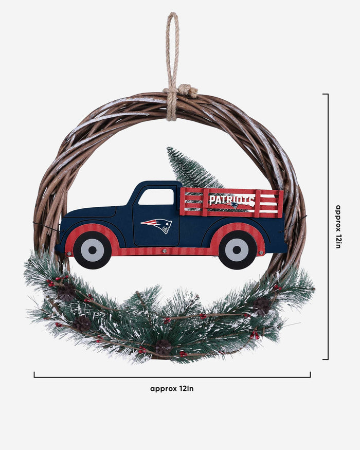 New England Patriots Wreath With Truck FOCO - FOCO.com