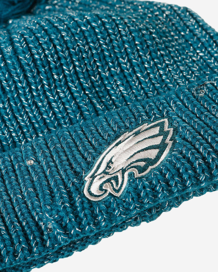 Philadelphia Eagles Womens Glitter Knit Cold Weather Set FOCO