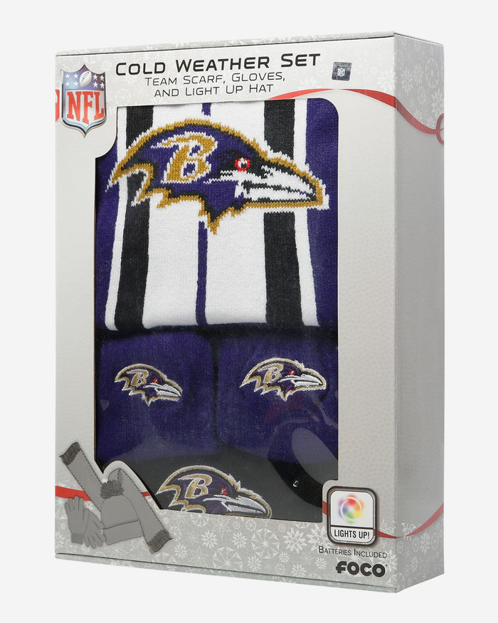 Baltimore Ravens Snow Stealer Cold Weather Set FOCO - FOCO.com