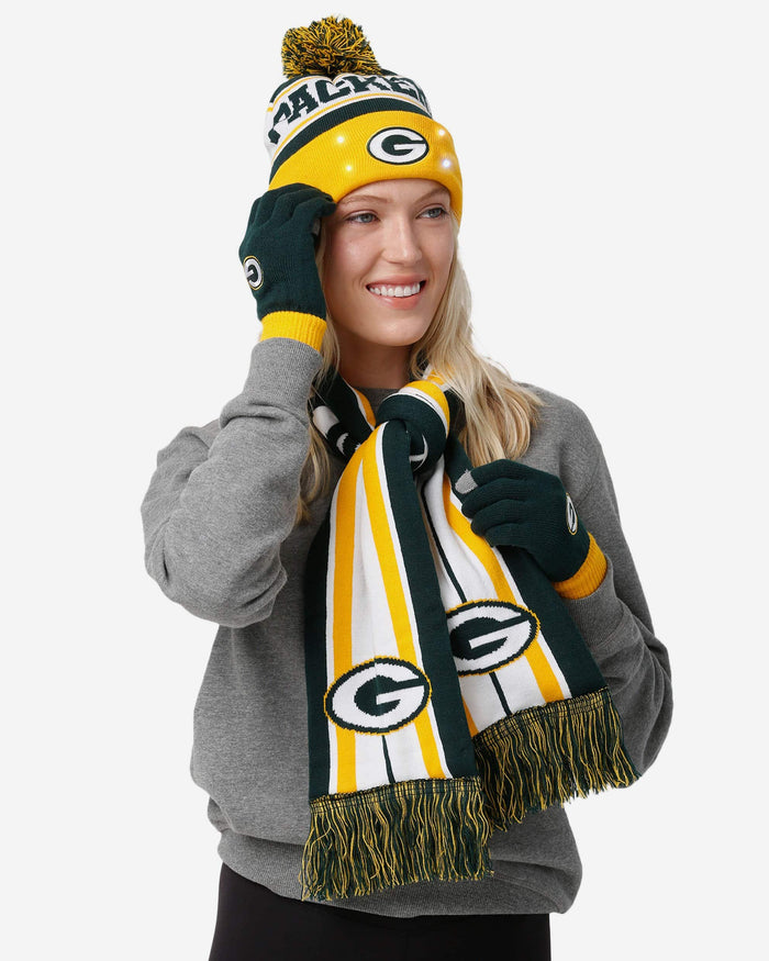 Green Bay Packers Snow Stealer Cold Weather Set FOCO - FOCO.com