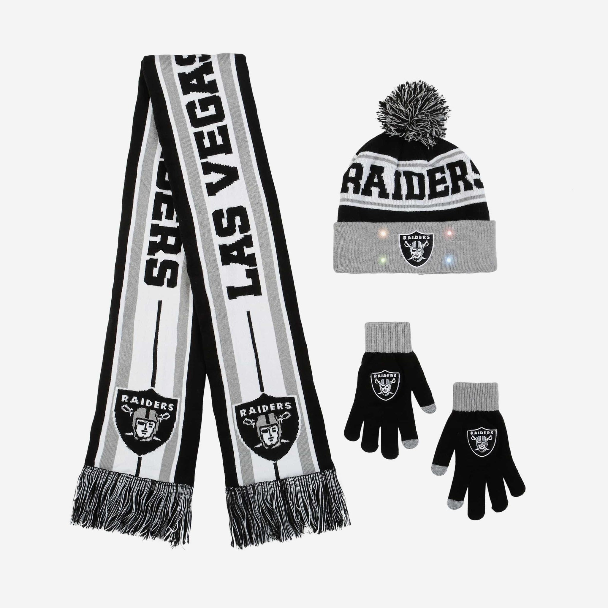 Las Vegas Raiders Scarf and Gloves Gift Set