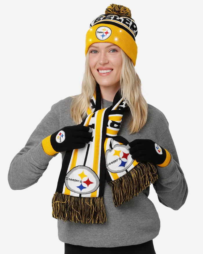 Pittsburgh Steelers Snow Stealer Cold Weather Set FOCO - FOCO.com