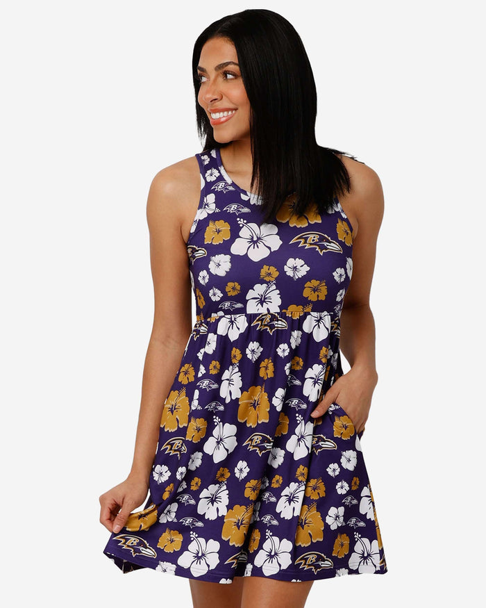 Baltimore Ravens Womens Fan Favorite Floral Sundress FOCO S - FOCO.com