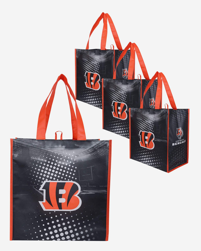 Cincinnati Bengals 4 Pack Reusable Shopping Bag FOCO - FOCO.com