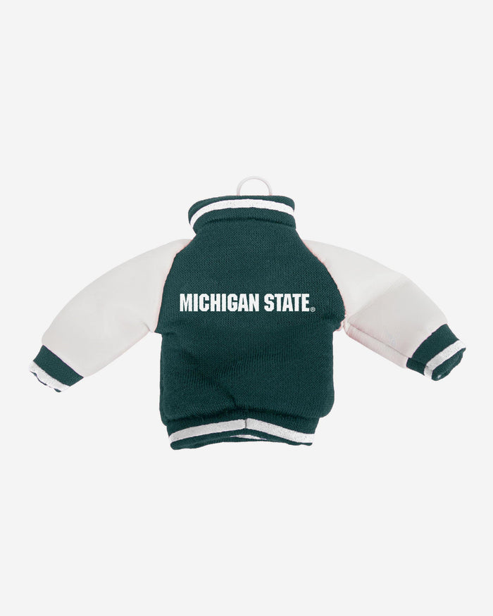 Michigan State Spartans Fabric Varsity Jacket Ornament FOCO - FOCO.com
