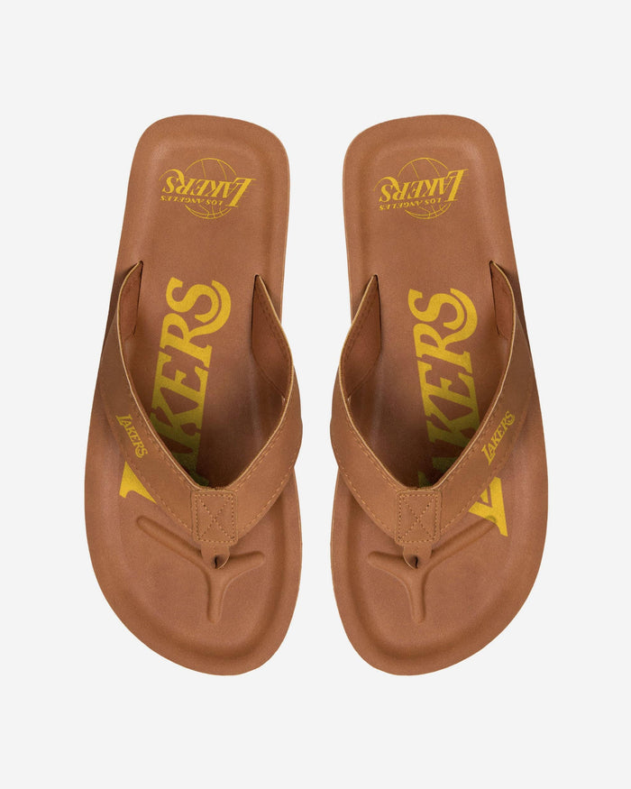 Los Angeles Lakers Color Pop Contour Flip Flop FOCO S - FOCO.com