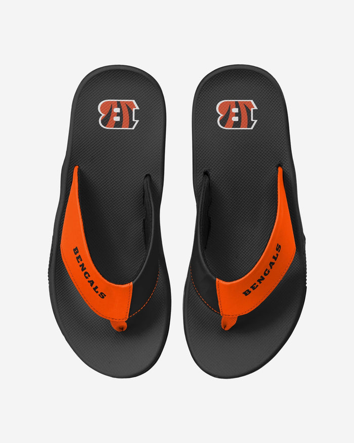 Cincinnati Bengals Team Color Contour Flip Flop FOCO S - FOCO.com