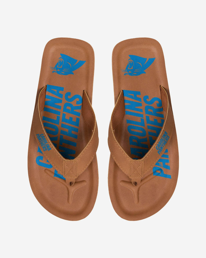 Carolina Panthers Color Pop Contour Flip Flop FOCO S - FOCO.com