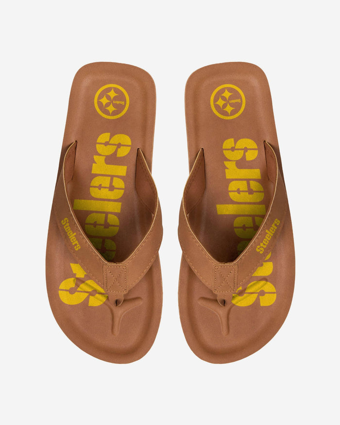 Pittsburgh Steelers Color Pop Contour Flip Flop FOCO S - FOCO.com