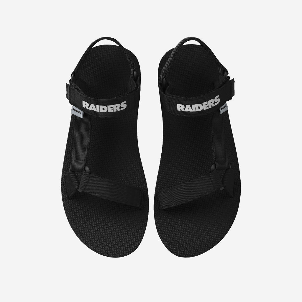 Las Vegas Raiders Mens Solid Strap Sandal FOCO