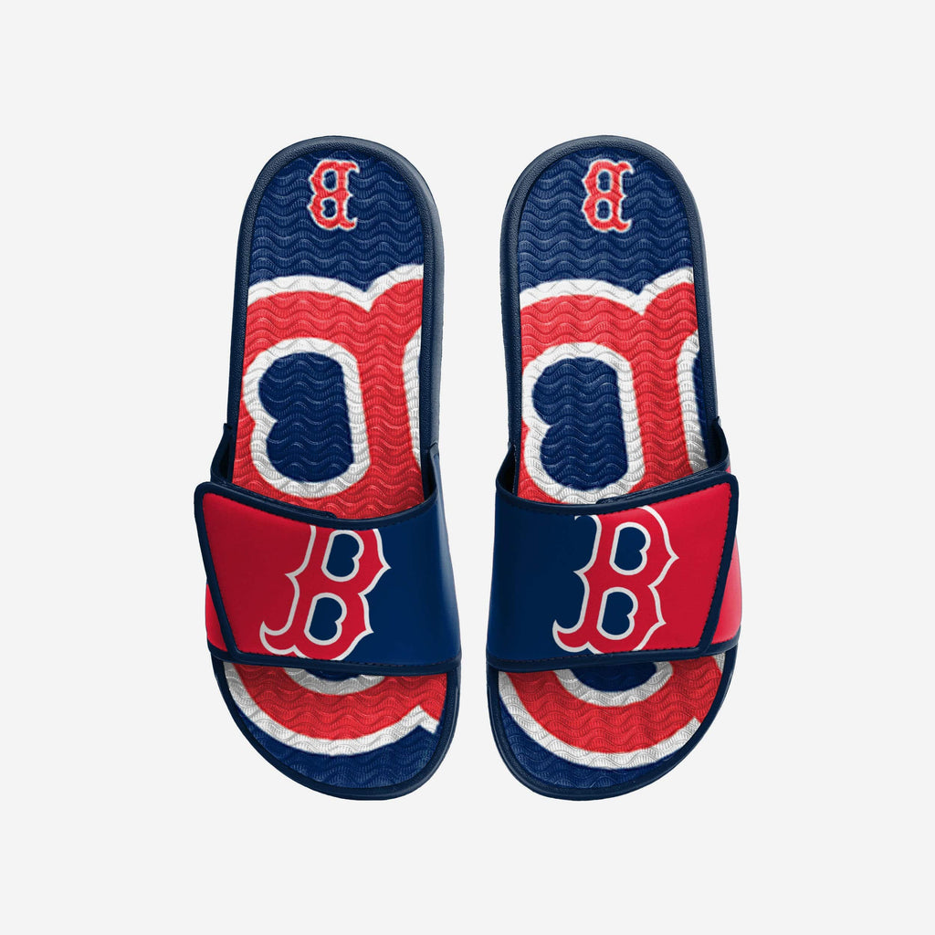 Boston Red Sox Colorblock Big Logo Gel Slide FOCO S - FOCO.com