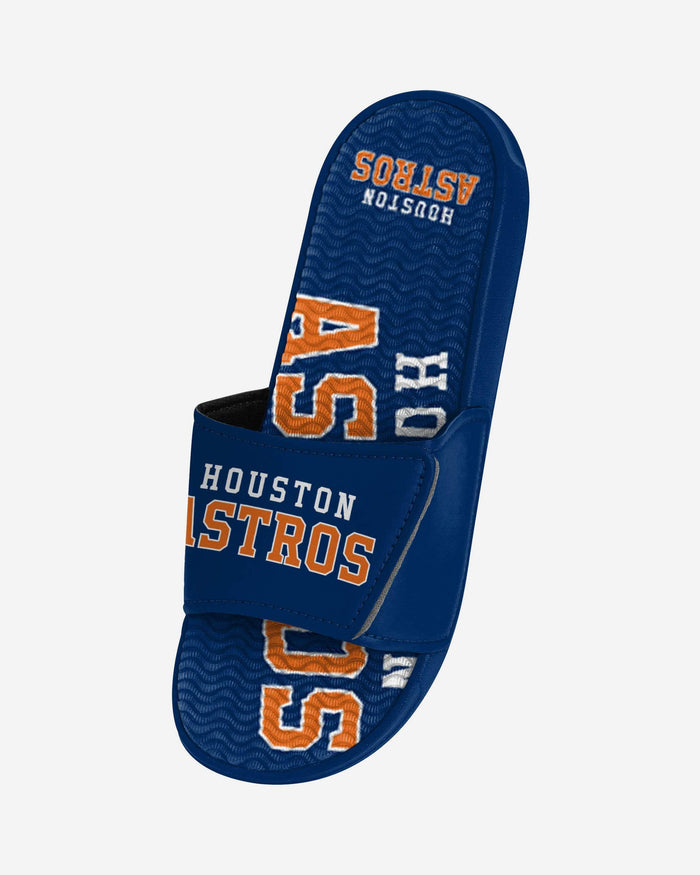 Houston Astros Colorblock Big Logo Gel Slide FOCO - FOCO.com