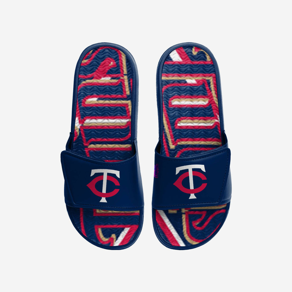 Minnesota Twins Bold Wordmark Gel Slide FOCO S - FOCO.com