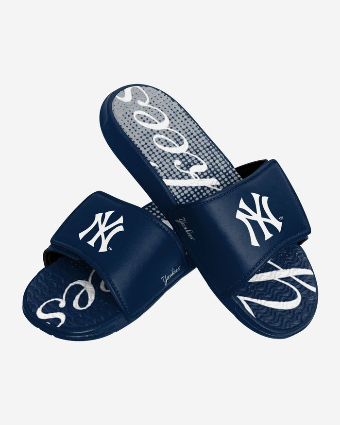 New York Yankees Gradient Wordmark Gel Slide FOCO - FOCO.com