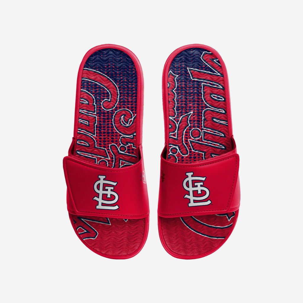 St Louis Cardinals Gradient Wordmark Gel Slide FOCO S - FOCO.com