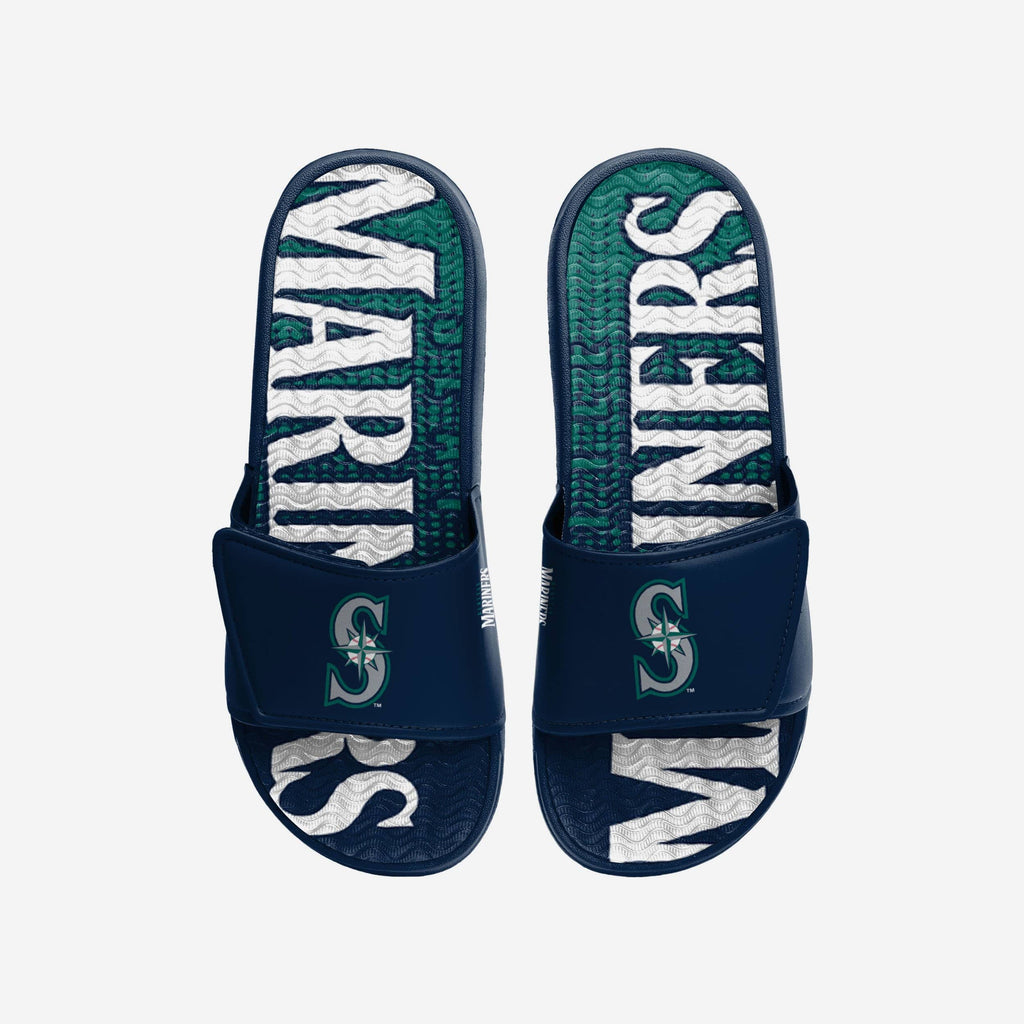 Seattle Mariners Gradient Wordmark Gel Slide FOCO S - FOCO.com