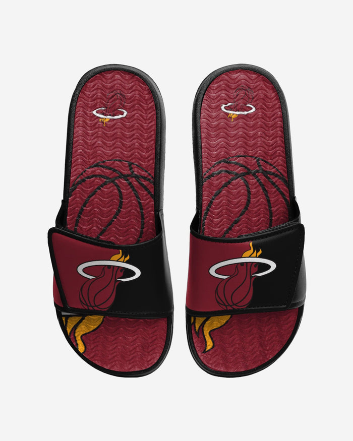 Miami Heat Colorblock Big Logo Gel Slide FOCO S - FOCO.com