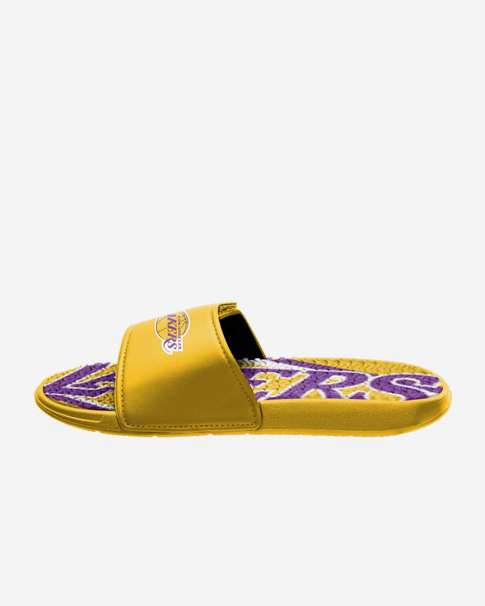 Los Angeles Lakers Bold Wordmark Gel Slide FOCO - FOCO.com