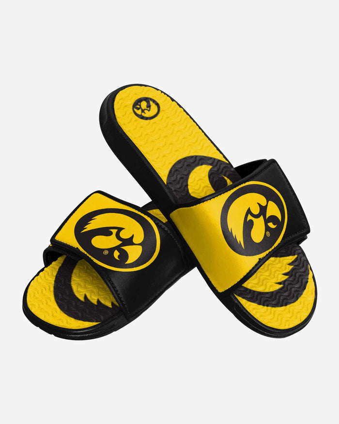 Iowa Hawkeyes Colorblock Big Logo Gel Slide FOCO - FOCO.com