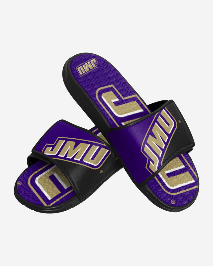 James Madison Dukes Colorblock Big Logo Gel Slide FOCO - FOCO.com