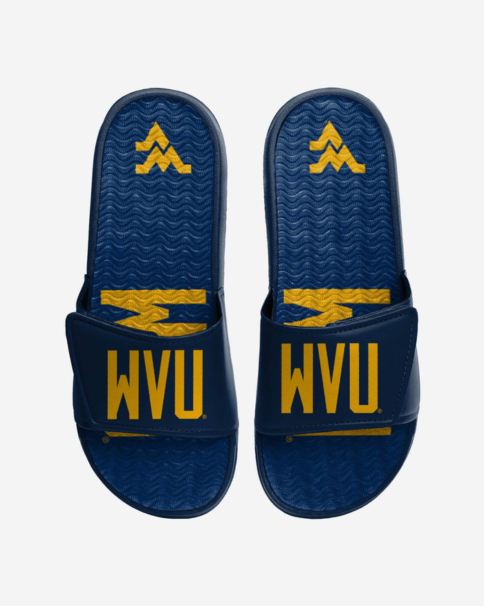 West Virginia Mountaineers Colorblock Big Logo Gel Slide FOCO S - FOCO.com