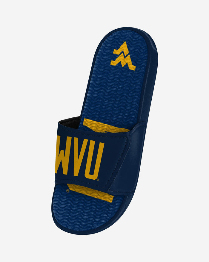 West Virginia Mountaineers Colorblock Big Logo Gel Slide FOCO - FOCO.com