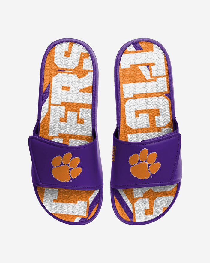 Clemson Tigers Bold Wordmark Gel Slide FOCO S - FOCO.com