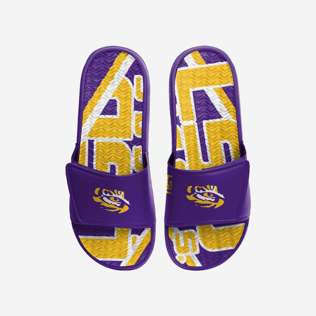 LSU Tigers Bold Wordmark Gel Slide FOCO S - FOCO.com