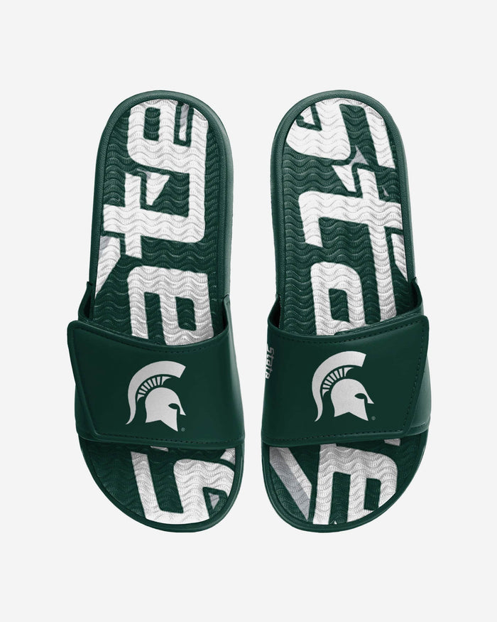 Michigan State Spartans Bold Wordmark Gel Slide FOCO S - FOCO.com