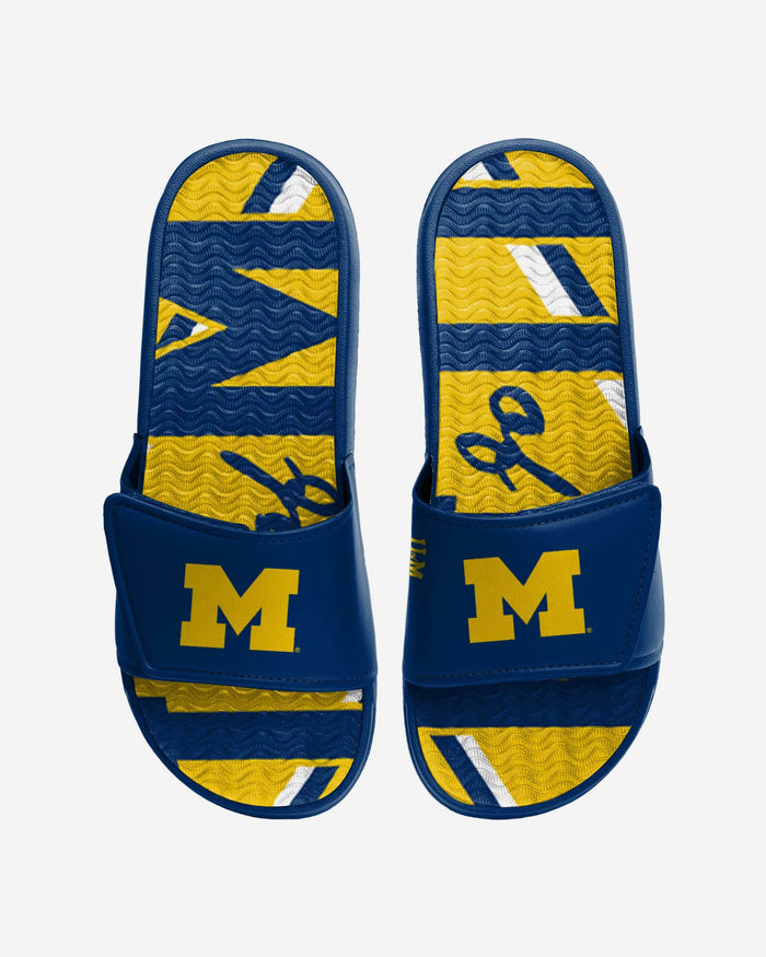 Michigan Wolverines Bold Wordmark Gel Slide FOCO S - FOCO.com