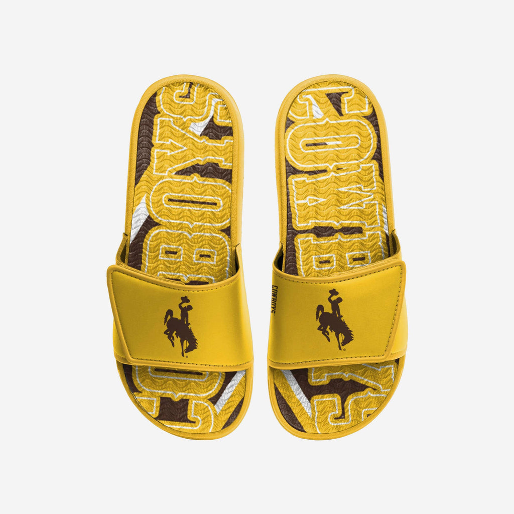 Wyoming Cowboys Bold Wordmark Gel Slide FOCO S - FOCO.com